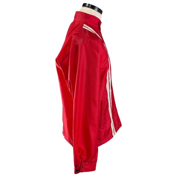 Vintage 60s Lion Uniform Mens Firestone Red Jacket Medium Nylon - Picture 2 of 16